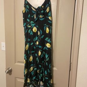 Black and yellow Jessica Simpson Lemon midi dress - Medium
